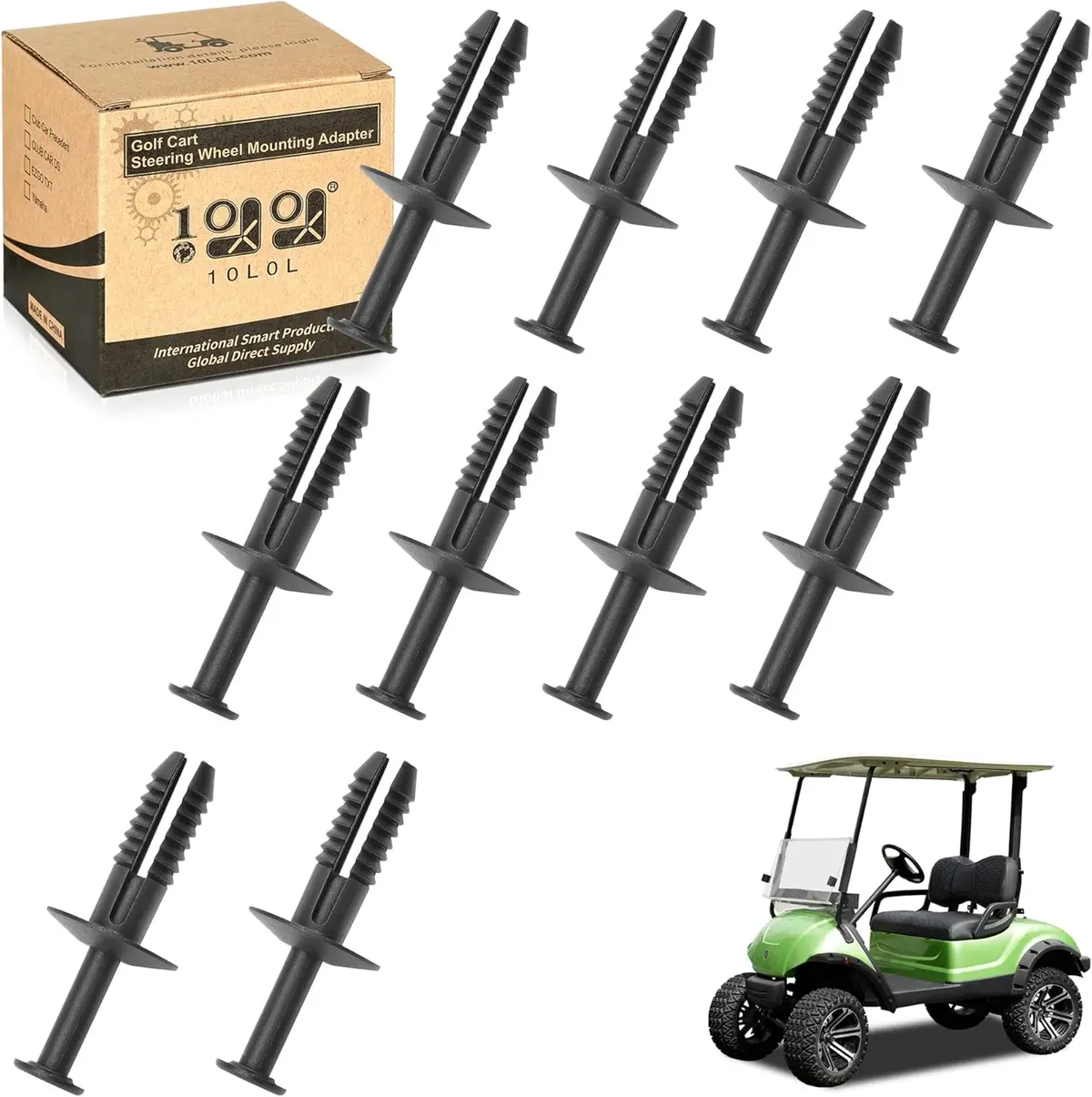 Golf Cart Plastic Rivet Kit For Yamaha Oem# 90267-63047, 90267-63047-00 - 10L0l 1