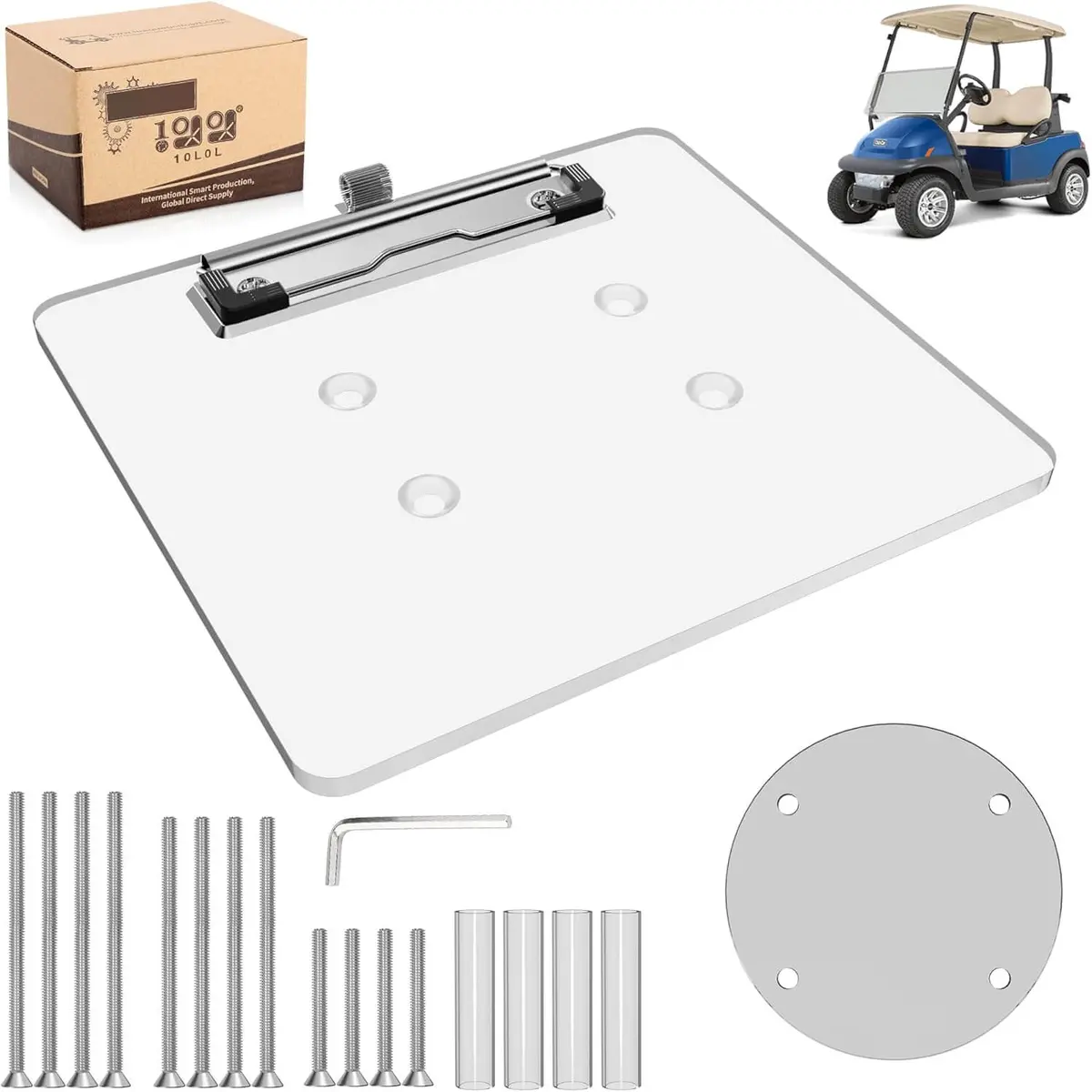Golf Cart Scorecard Holder With Pencil Holder Universal For Yamaha Ezgo Club Car - 10L0l 1