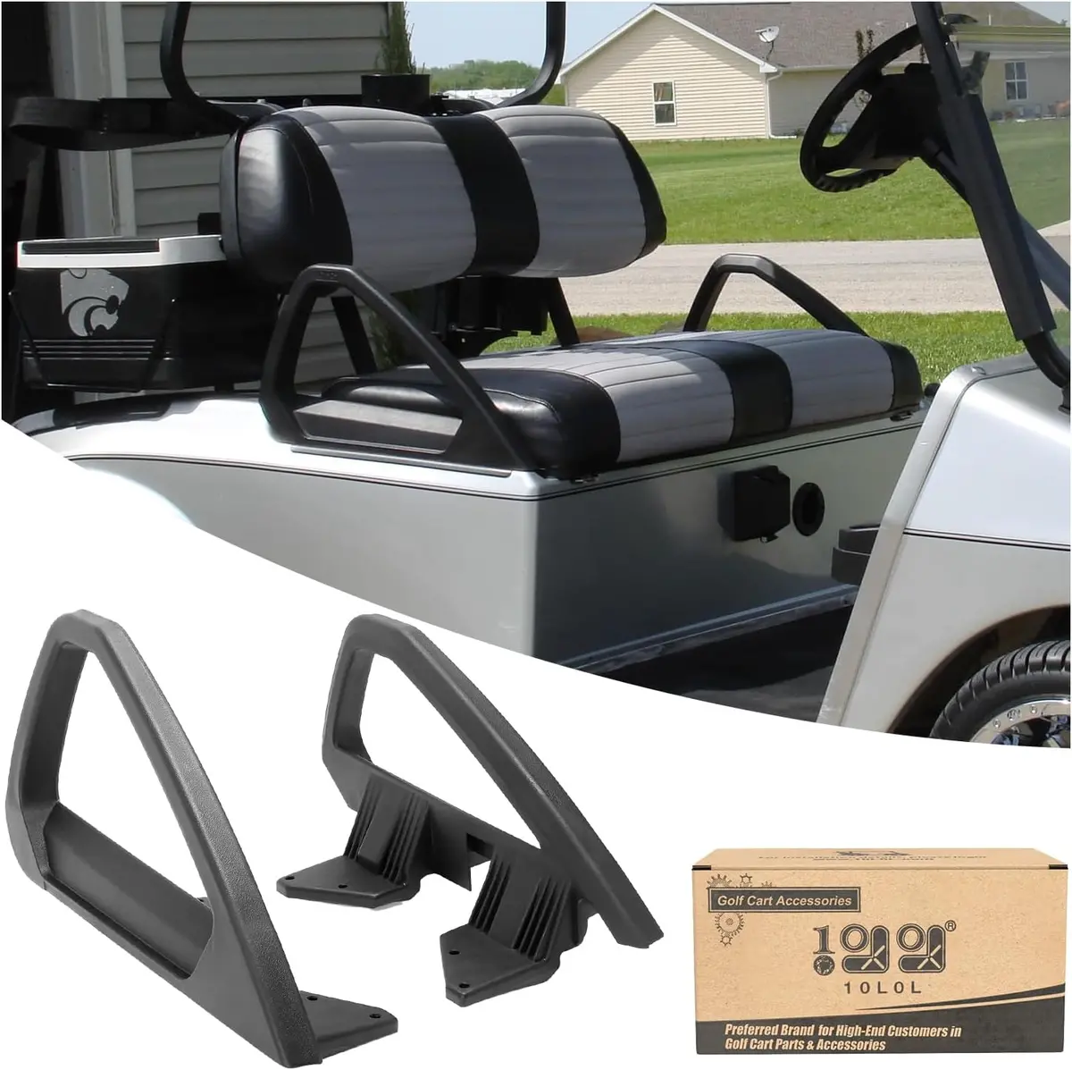 Golf Cart Arm Rest Hip Restraint For Club Car Ds 2000-Up, Driver & Passenger Side - 10L0l 1
