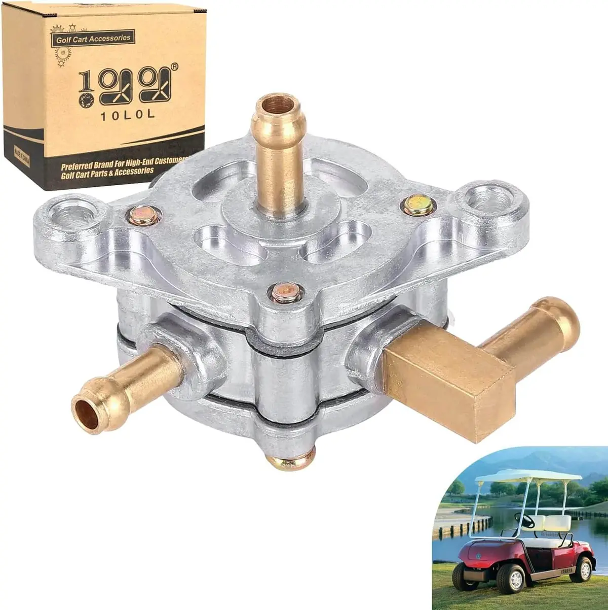 Golf Cart Fuel Pump For Yamaha G1 G3 1979-1989 Gas 2-Cycle Golf Cart - 10L0l 1