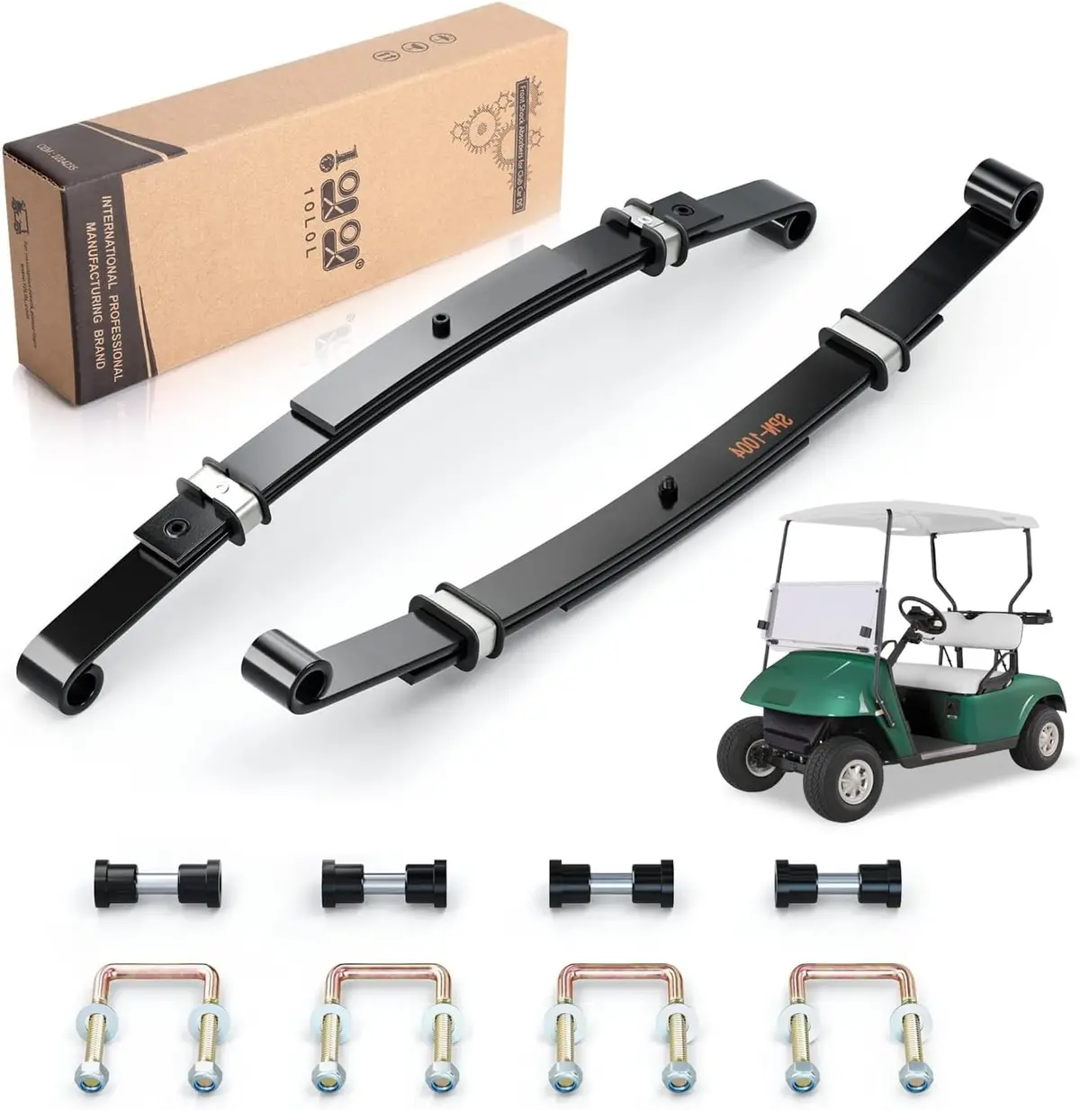 Heavy Duty Golf Cart Rear Leaf Spring Kit For Ezgo Rxv - 10L0l 1