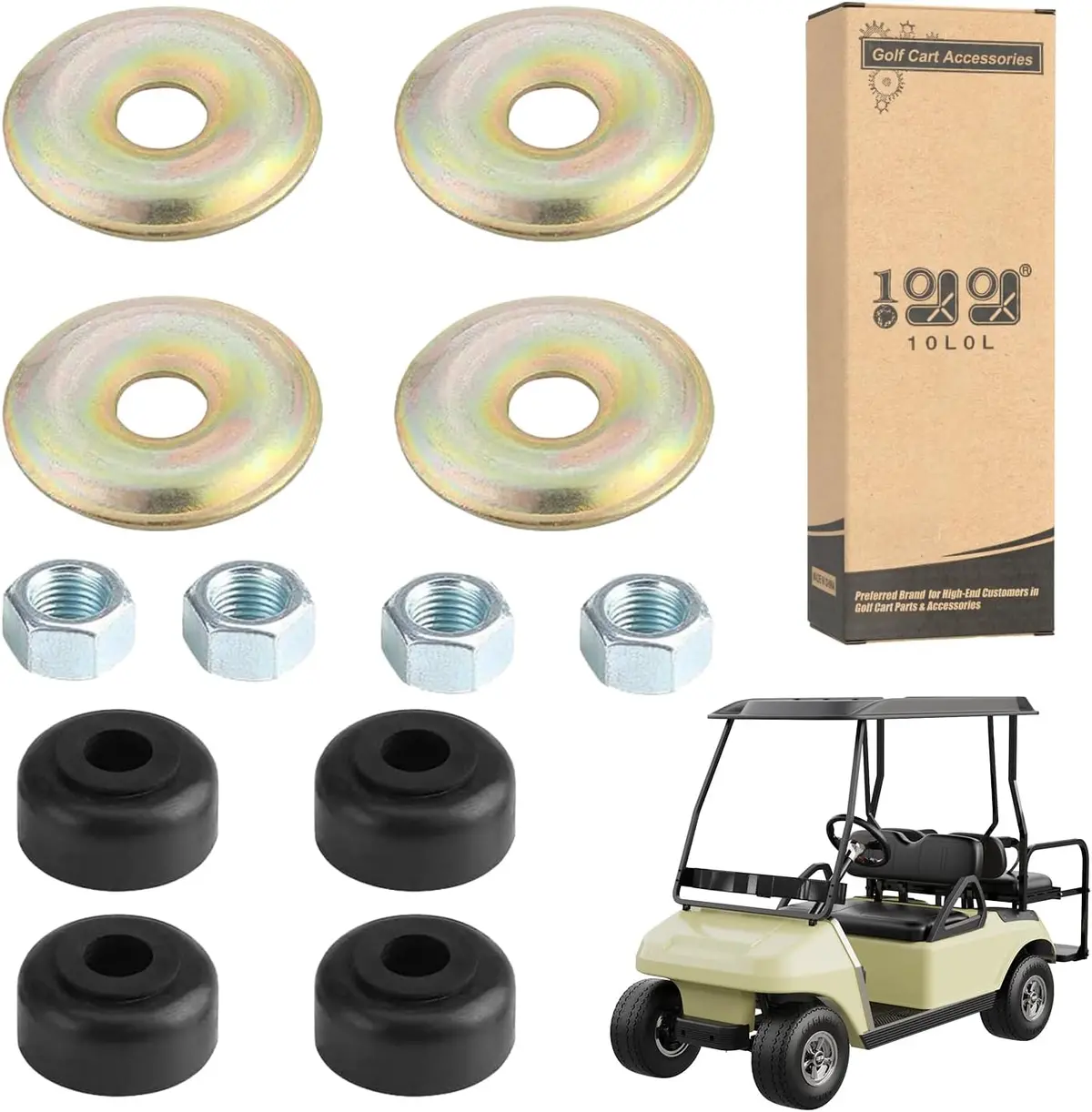 10L0l Golf Cart Shock Absorber Bushing Kit For Club Car & Ezgo Replaces Oem# 1011415 1