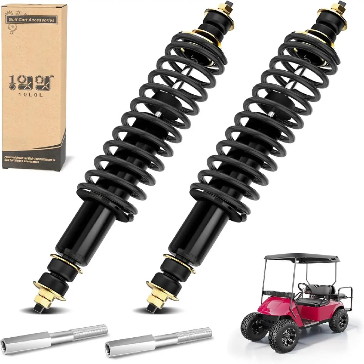 10L0l Golf Cart Heavy Duty Front Rear Shock Absorber Set For Ezgo Txt Medalist 1994-Up 1