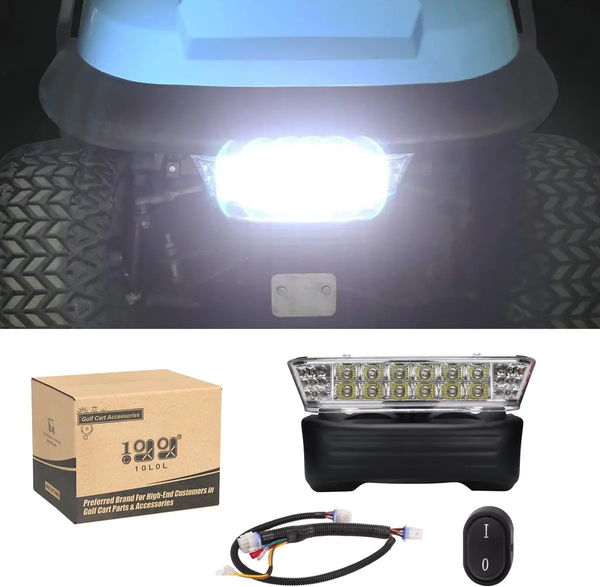 Golf Cart Headlight With Bumper For Club Car Precedent - 10L0l 1