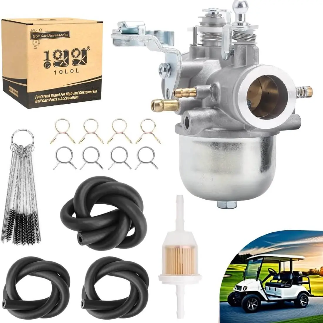 10L0l Carburetor For Yamaha G1 Gas Golf Cart 1979–1989 (2-Cycle Engine) 1