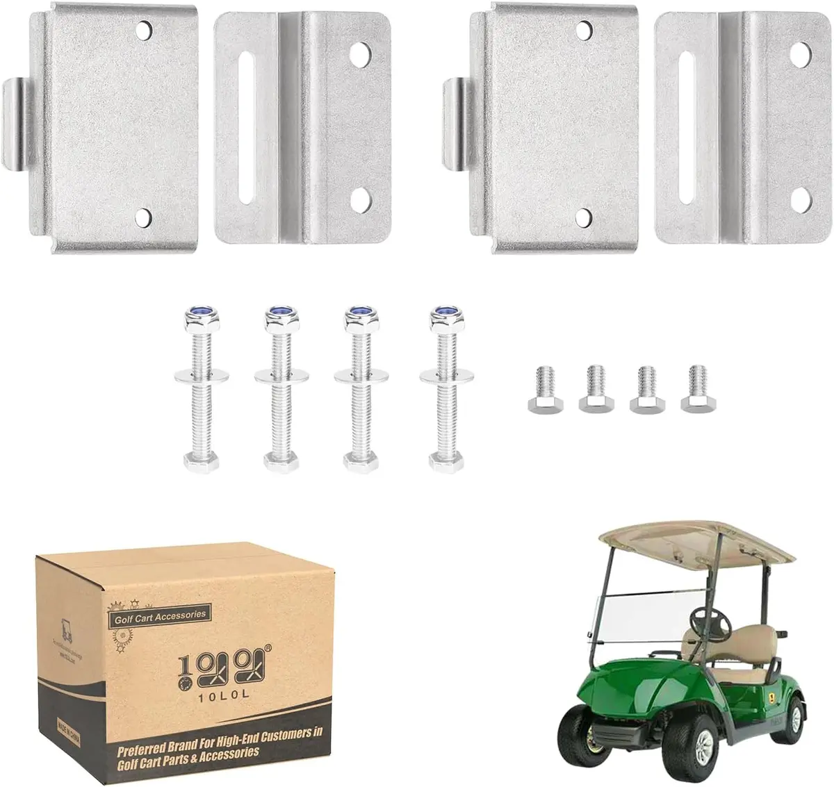 10L0l Golf Cart Seat Hinge Set - Oem Replacement For Yamaha G8 G14 G16 G19 G20 G22 Models 1