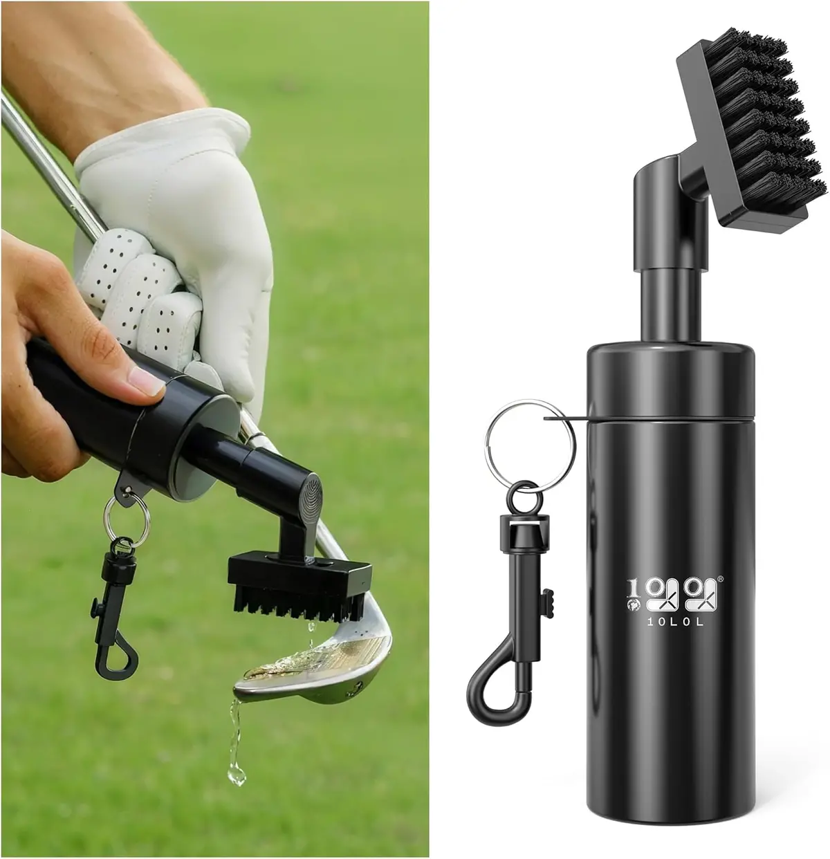 Pro Golf Club Brush - 4Oz Water Tank & Retractable Clip System | Tournament Legal Cleaner 1