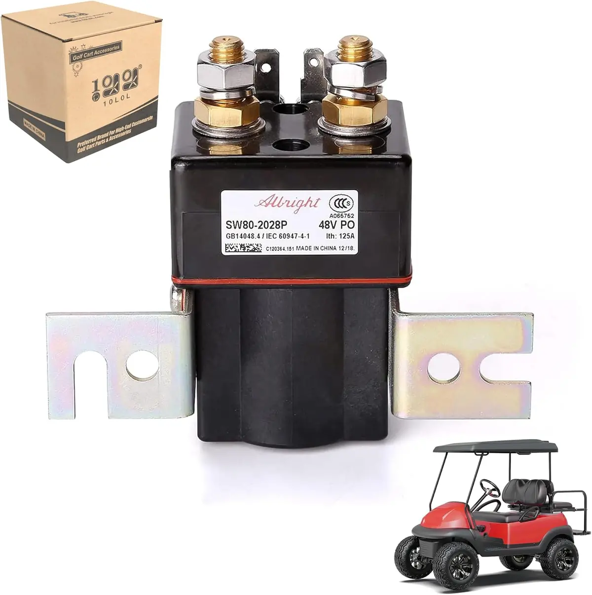 10L0l 48V Albright Solenoid – Direct Replacement For Club Car Ds & Precedent (2000-Up) 1