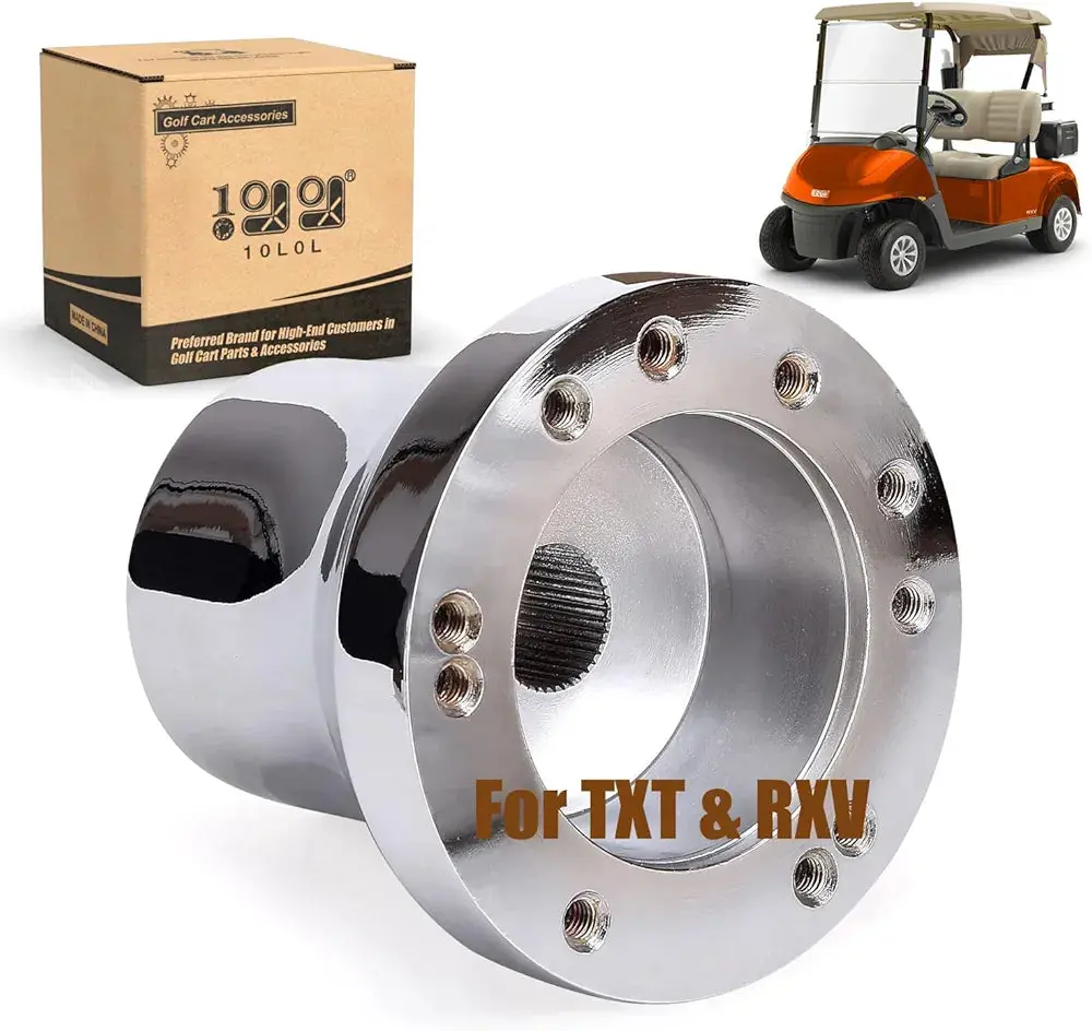 Golf Cart Steering Wheel Adapter For Club Car Ds Precedent, Ezgo Rxv Txt, Yamaha - 10L0l 1