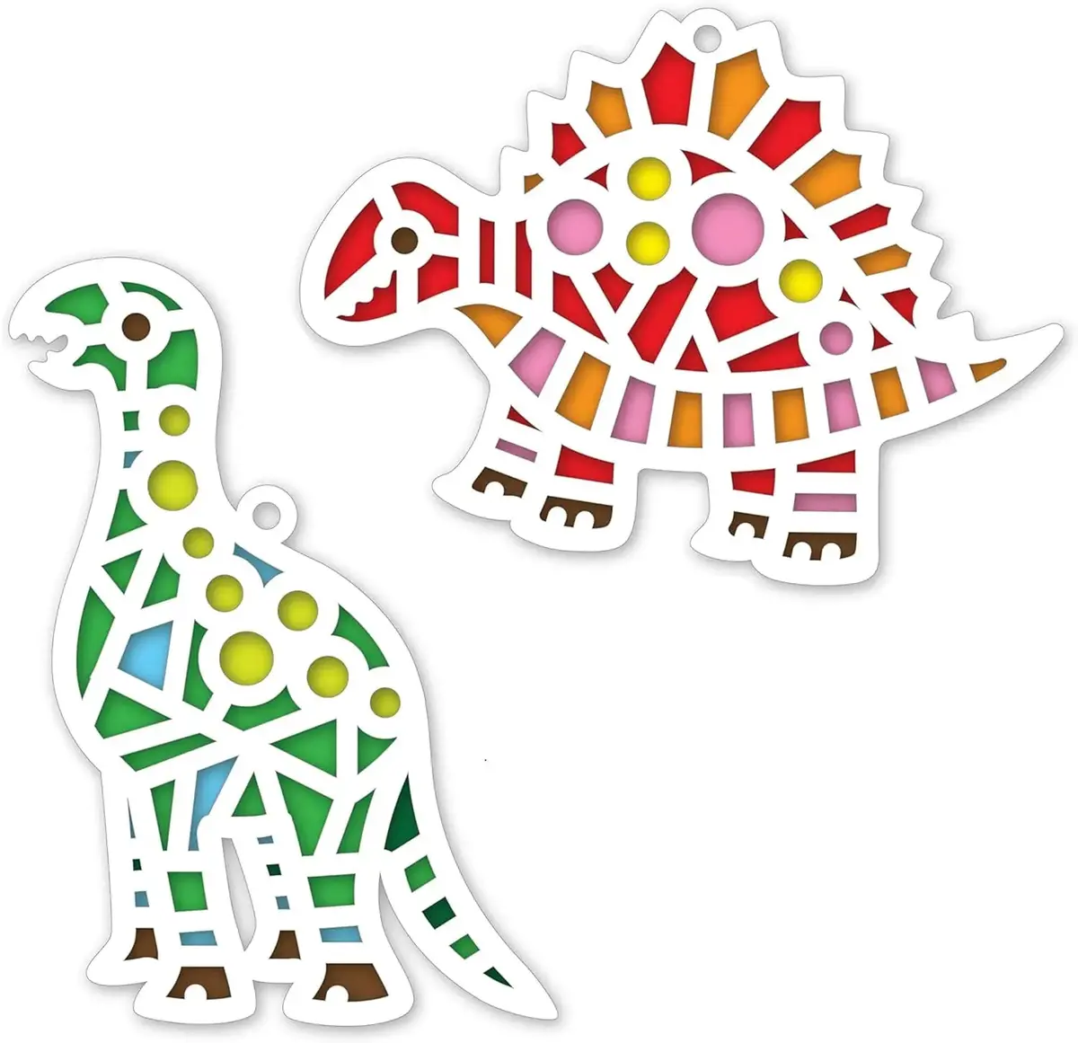 Dinosaur Diy Suncatcher Paper Crafts - 24 Pieces Per Pack Kp4387 1