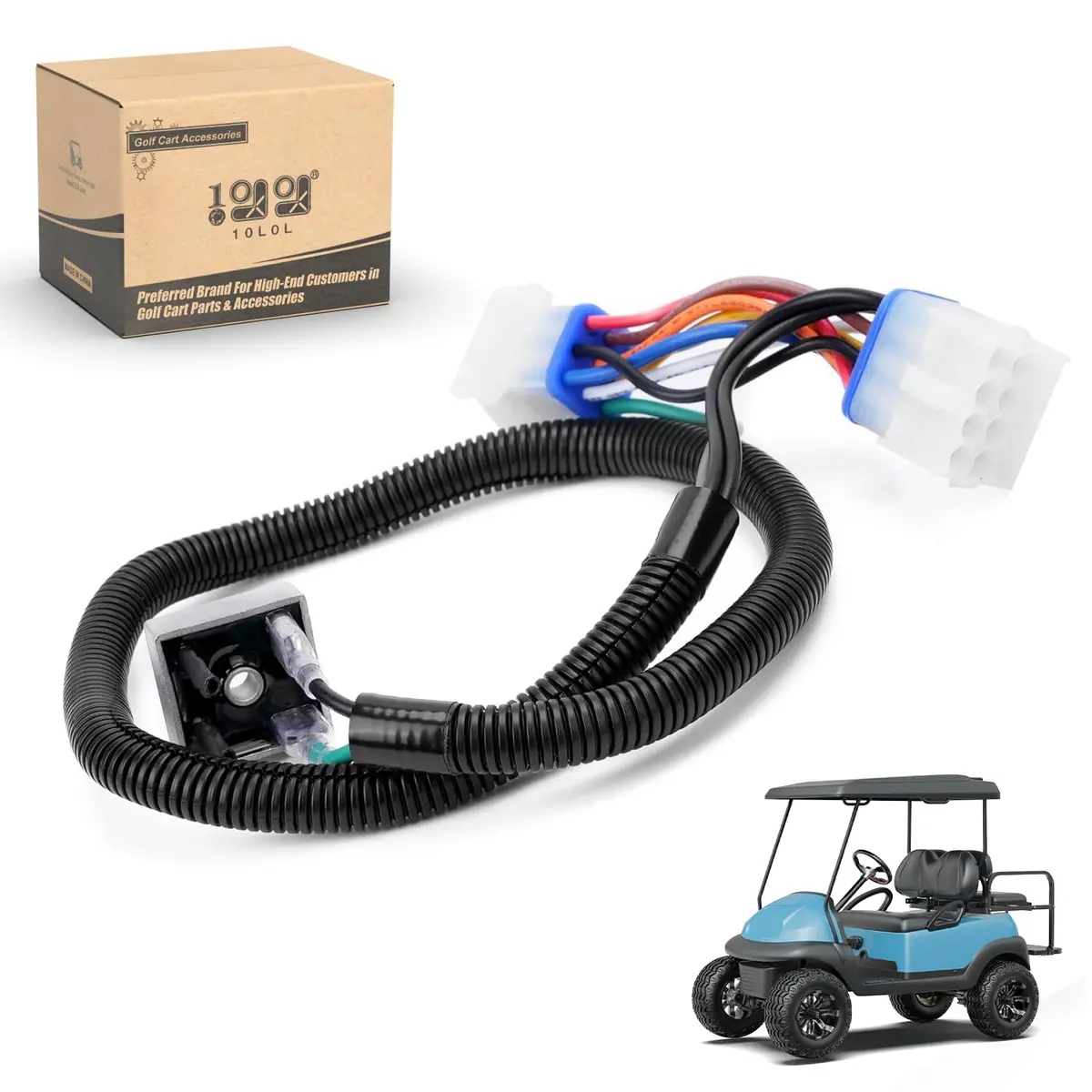 Golf Cart Harness Adapter-12V Headlight Voltage Reducer Harness For Club Car Precedent Gas - 10L0l 1