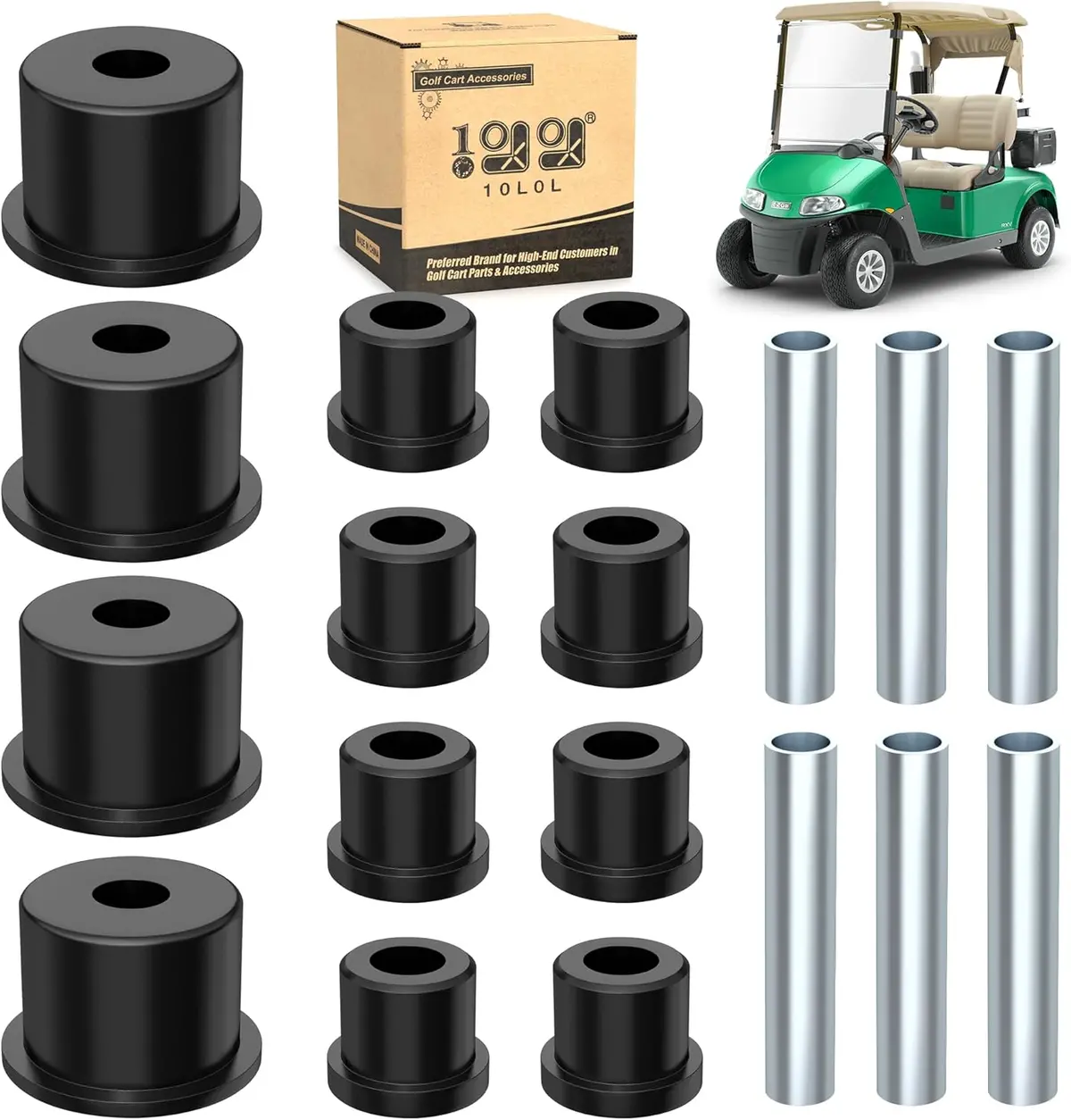 10L0l Complete Golf Cart Rear Leaf Spring Bushing Kit For Ezgo Rxv 2008-Up Gas & Electric 1