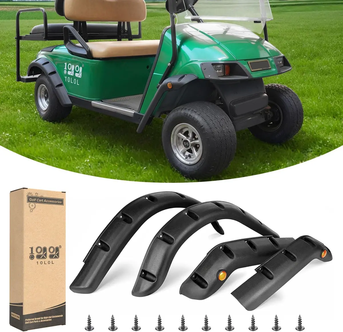 Golf Cart Fender Flares For Ezgo Club Car Yamaha - 10L0l 1