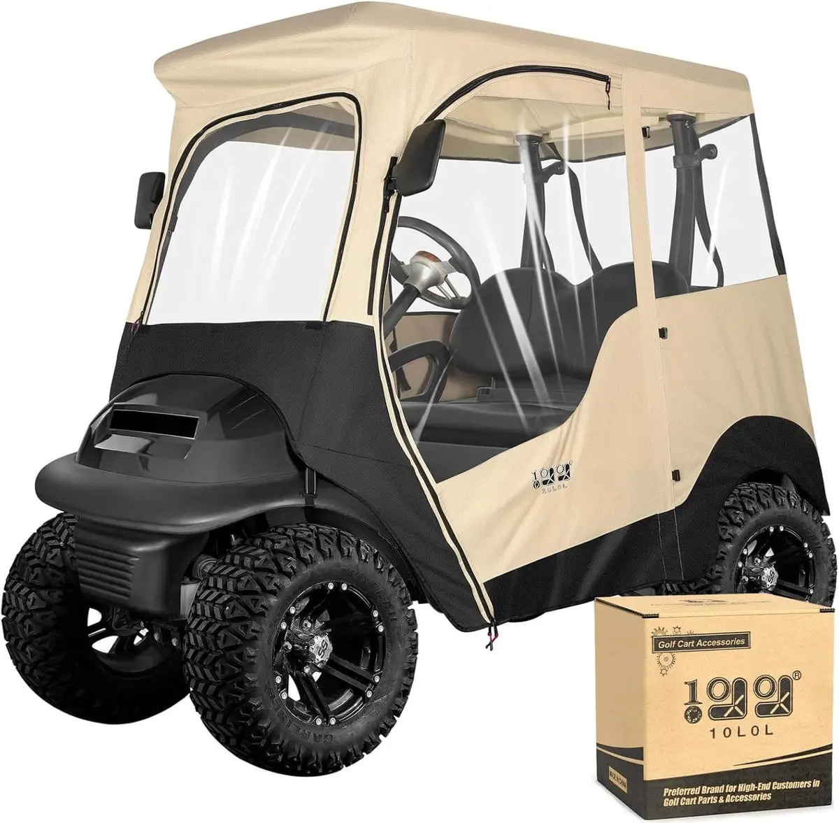10L0l 2 Passenger Golf Cart Enclosures For Club Car Precedent, Onward & Tempo (Short Roof) 1