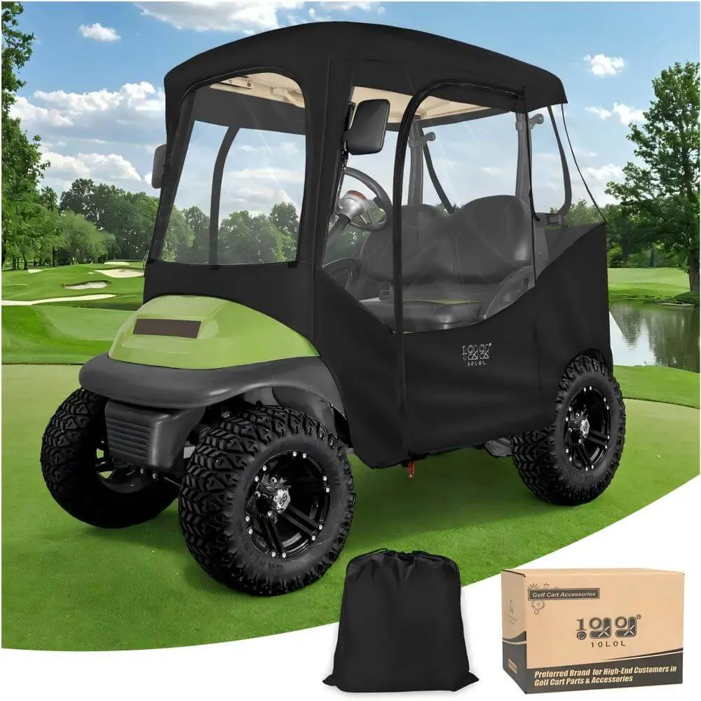 2 Passenger Golf Cart Cover & Enclosure Waterproof For Club Car  Ds Precedent - 10L0l 1