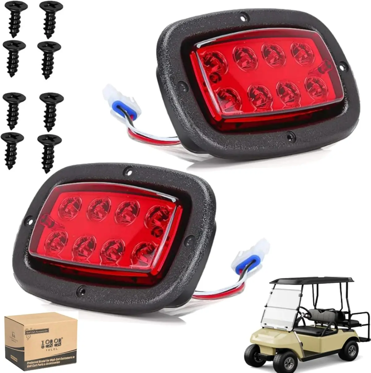Golf Cart Tail Light Kit For Yamaha G14/G16/G19/G22 And Club Car Ds - 10L0l 1
