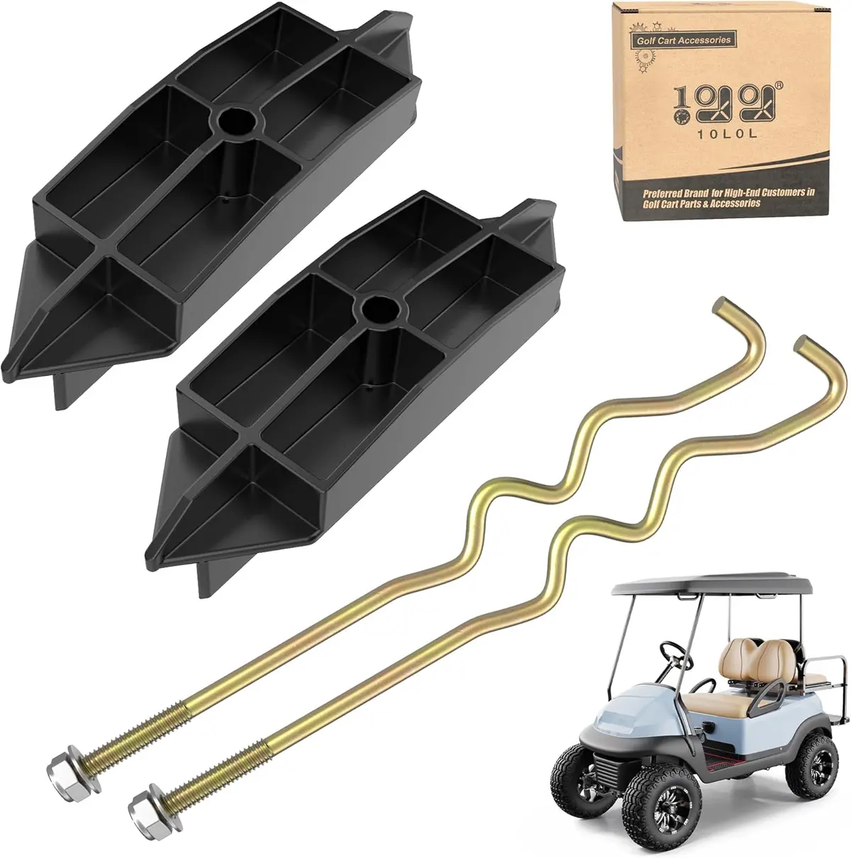 Golf Cart Battery Hold Down Kit For Club Car Precedent 2009-Up 48V (4X12v) Electric - 10L0l 1