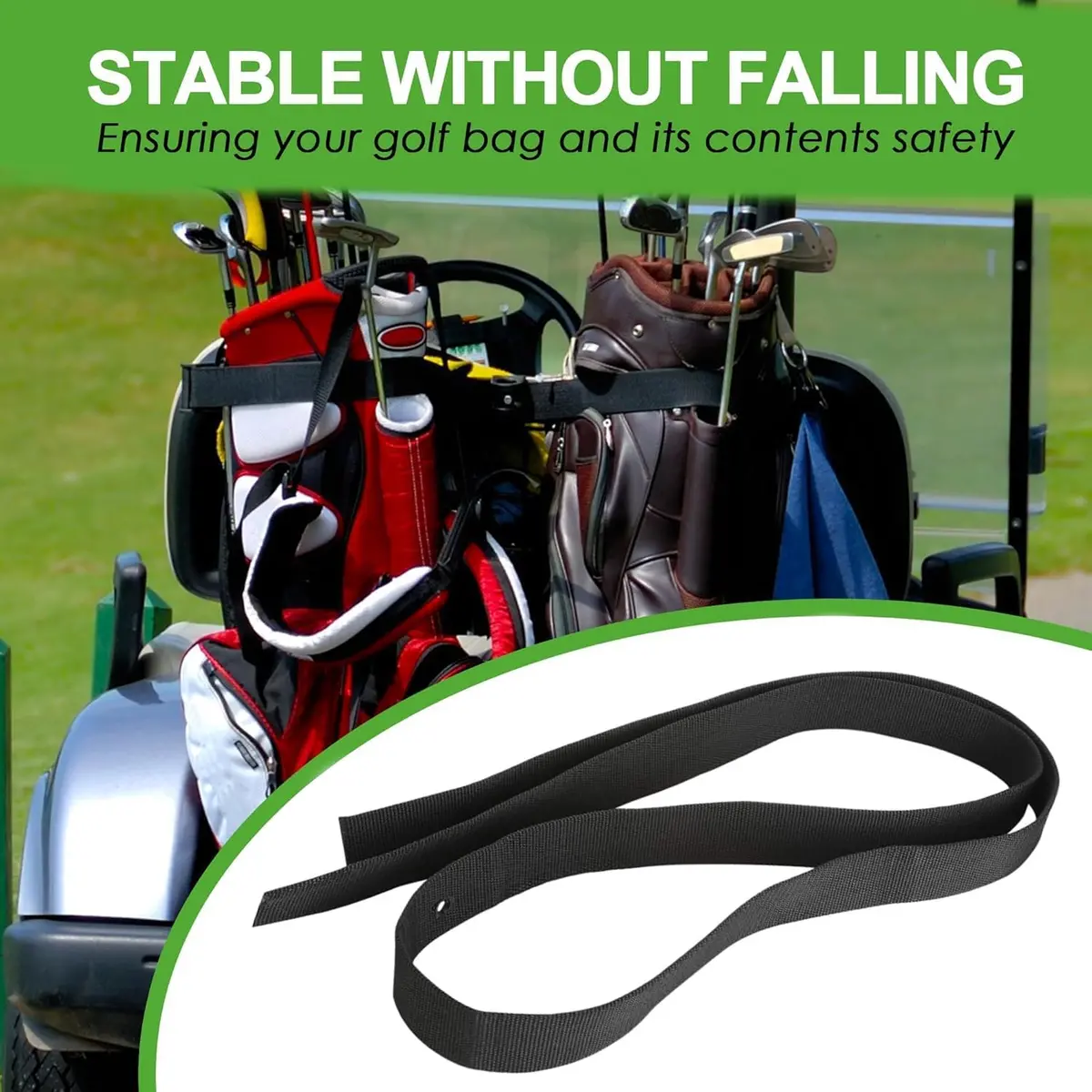 Golf Cart Bag Rack Retainer Strap For Ezgo Txt Rxv Medalist 1994-Up - 10L0l 2
