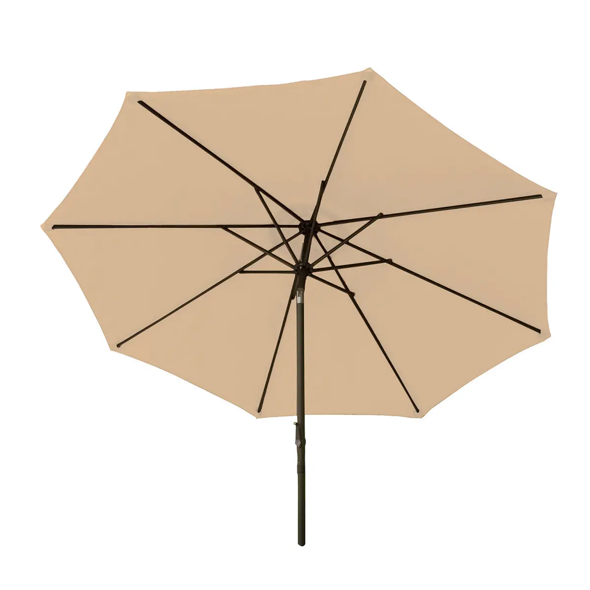 Bliss Outdoors Umb-201Sd Patio Umbrella W/ Aluminum Pole & Push Button Tilt | 9-Foot Canopy | Color Fade & Water Resistant | 1.5-In. Pole Diameter (Tan) 1