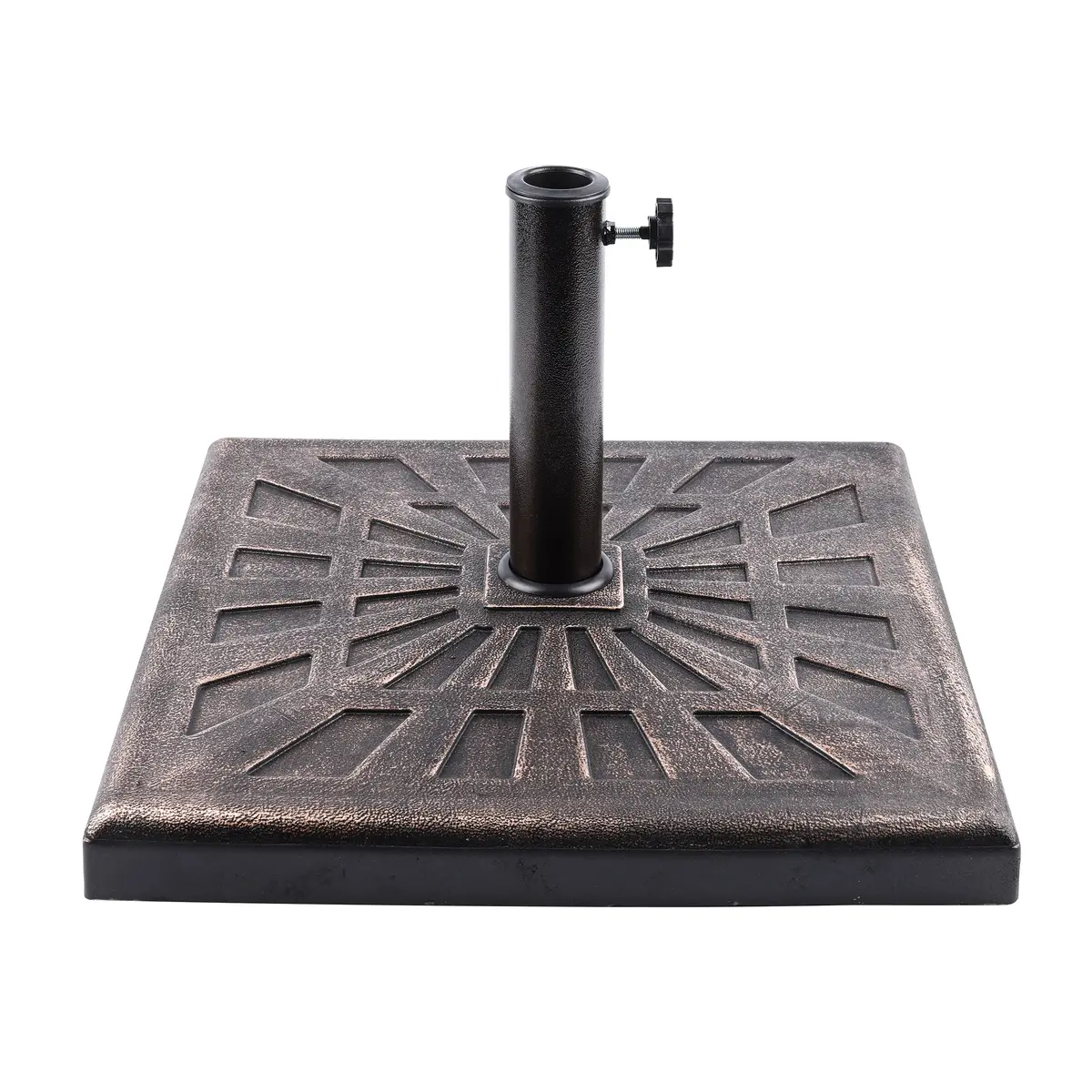 Bliss Outdoors Ubs-033 Square Patio Umbrella Base | 17-Inch | Cast Resin Stone | Weather & Wear-Resistant | 32 Lbs. 1