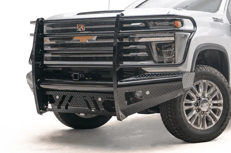 Fab Fours Ch20-S4960-1 Chevy Silverado 2500/3500 2020-2023 Black Steel Front Bumper Full Guard Sensor 2