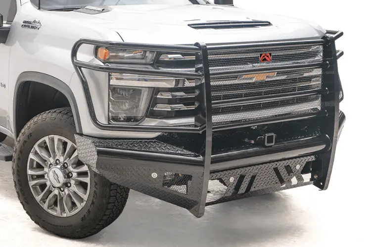 Fab Fours Ch20-S4960-1 Chevy Silverado 2500/3500 2020-2023 Black Steel Front Bumper Full Guard Sensor 1