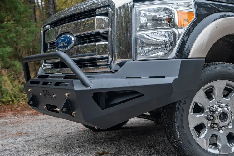 Fab Fours Red Steel Fs11-Rs2562-1 Ford F250/F350 Superduty 2011-2016 Front Bumper Winch Ready Pre-Runner Guard 1
