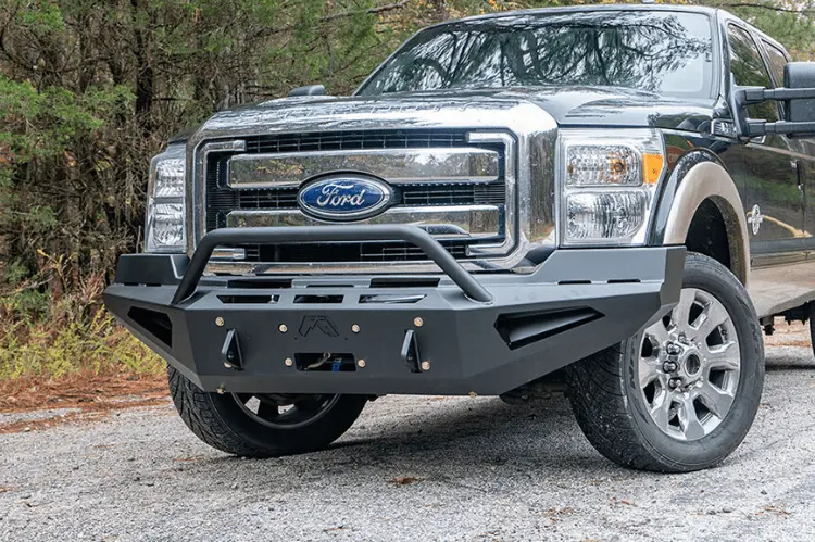 Fab Fours Red Steel Fs11-Rs2562-1 Ford F450/F550 Superduty 2011-2016 Front Bumper Winch Ready Pre-Runner Guard 2