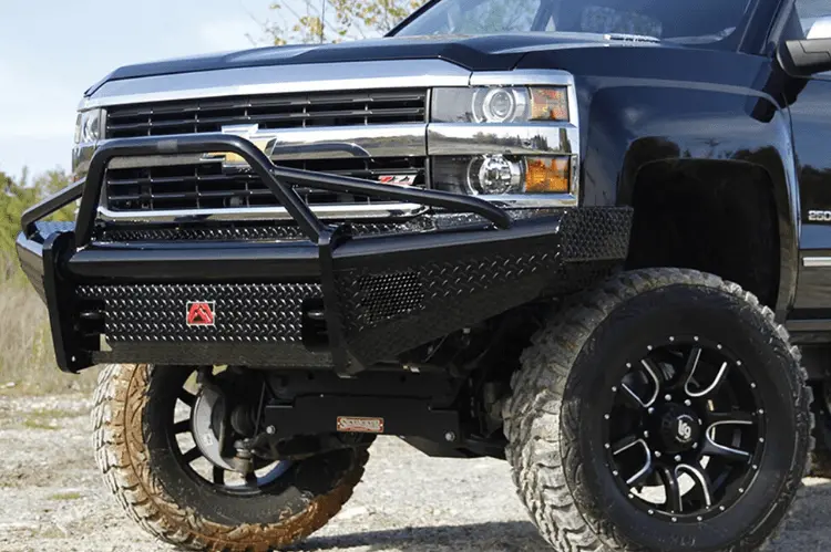 Fab Fours Ch20-S4962-1 Chevy Silverado 2500/3500 2020-2023 Black Steel Front Bumper Pre-Runner Guard Sensor 1
