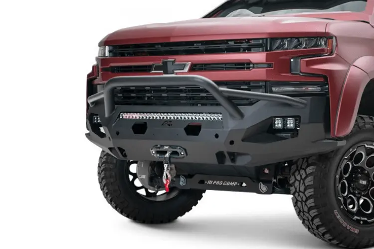 Fab Fours Cs19-X4052-1 Chevy Silverado 1500 2019-2022 Matrix Front Bumper Winch Ready Pre-Runner Guard 1