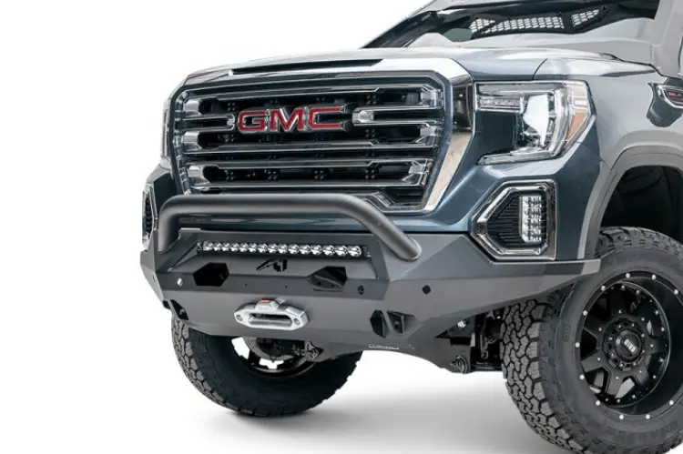 Fab Fours Gs19-X3952-1 Gmc Sierra 1500 2019-2022 Matrix Front Bumper Winch Ready Pre-Runner Guard 1