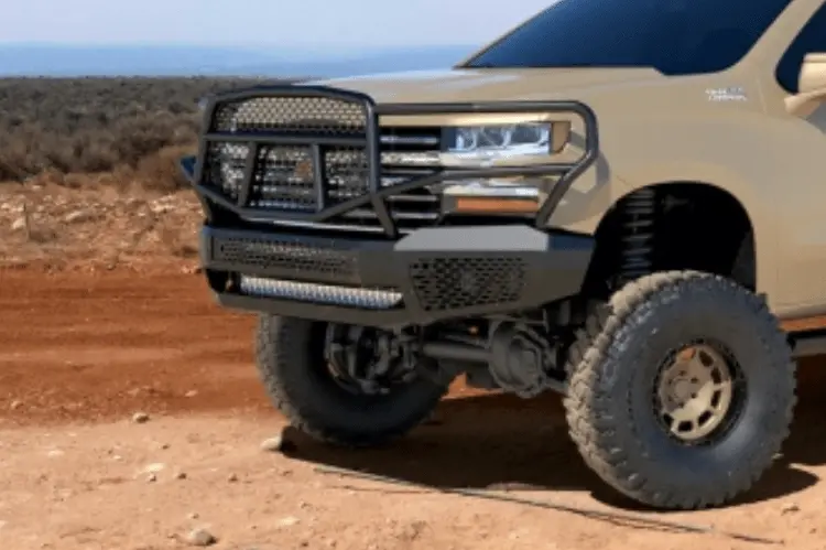 Ranch Hand Mfc19hbm1 2019-2021 Chevy Silverado 1500 Midnight Series Front Bumper With Grille Guard 1