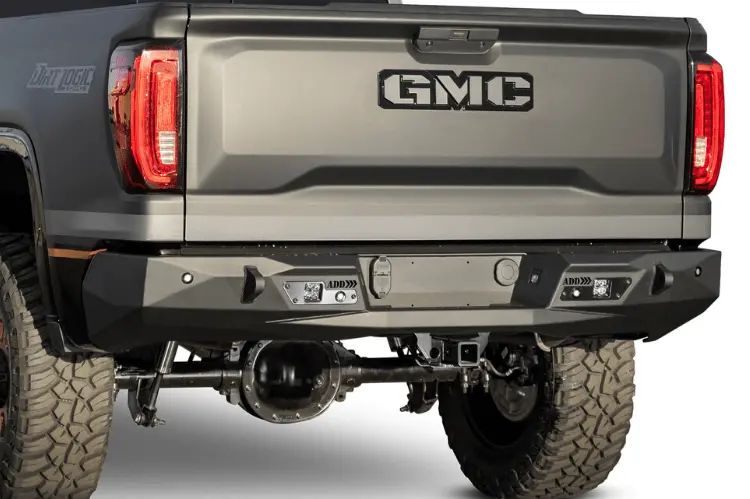 Add R441241280103 Gmc Sierra 1500 2019-2022 Stealth Fighter Rear Bumper With Backup Sensors 1