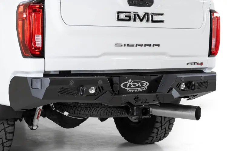 Add R270021280103 Gmc Sierra 2500 2020-2023 Bomber Hd Rear Bumper With Blind Spot And Sensor Cutouts 1