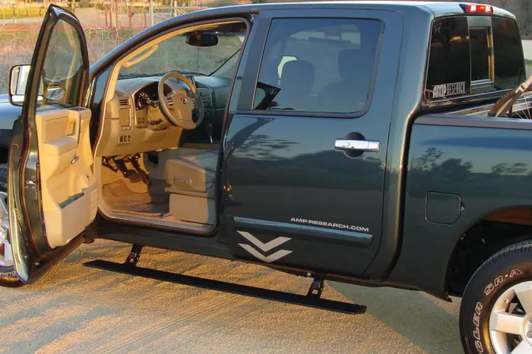 Amp Research 75110-01A Nissan Titan 2004-2015 Powerstep™ Running Board Includes Oem Style Illumination Requires Minor Cutting Crew/King Cabs 1