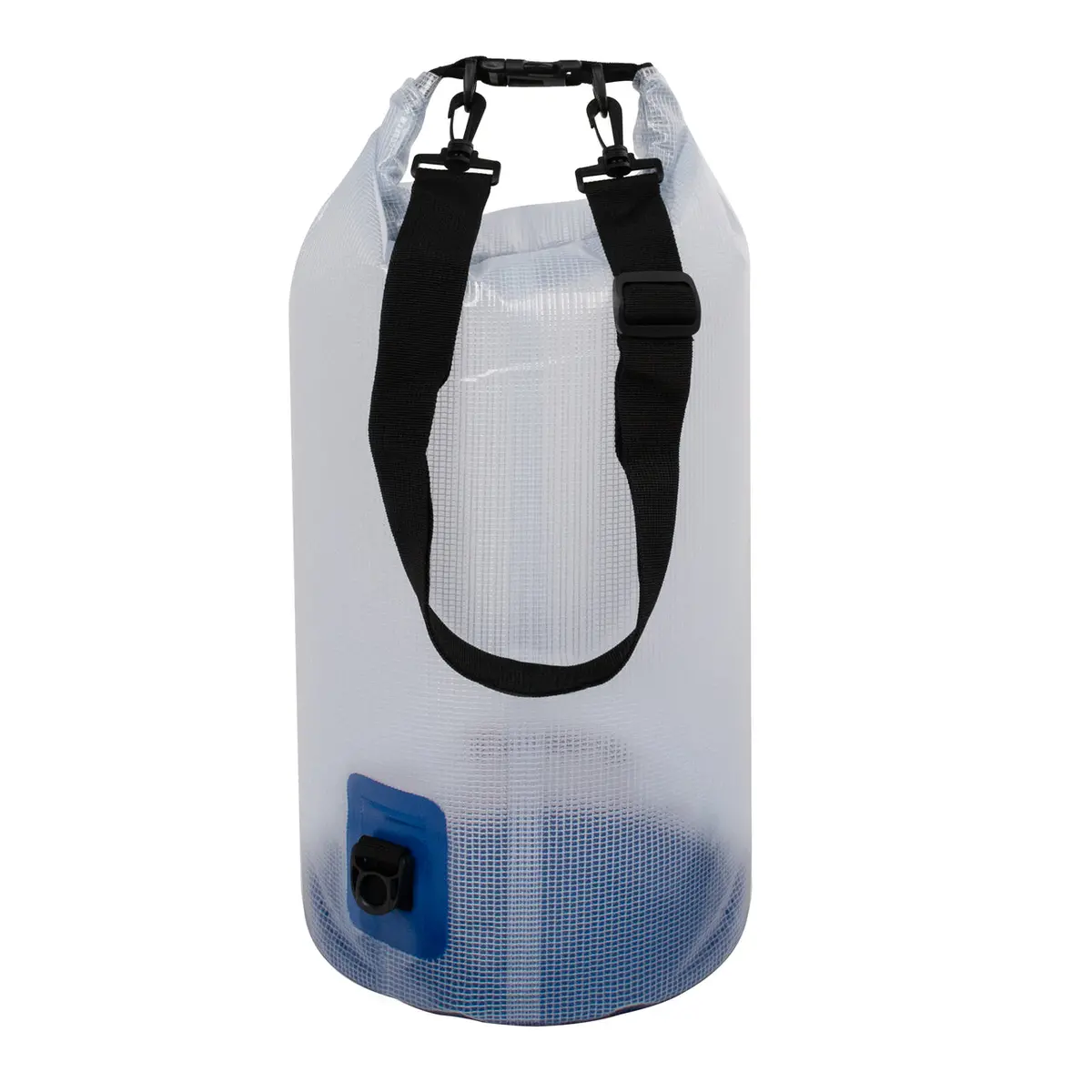 Trailgear Tg-800-20-Bl Heavy-Duty Transparent Dry Bag | Roll-Top Closure Design | Lightweight W/ Shoulder Strap | 20 Liter (Blue) 1