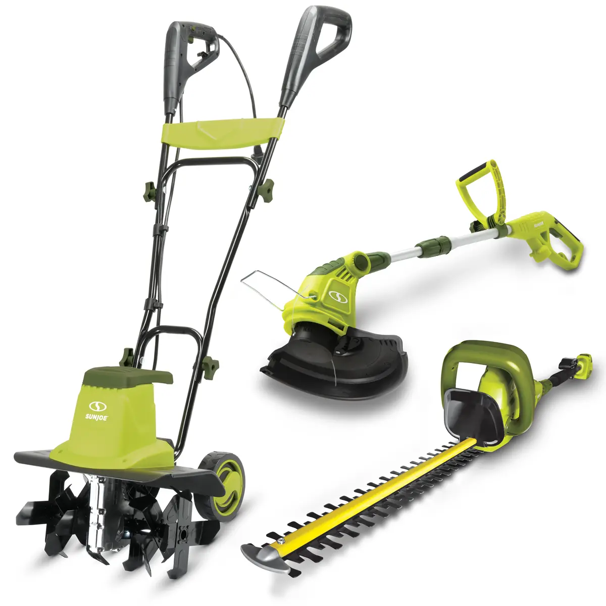Sun Joe Electric All-Purpose Yard Bundle | Grass Trimmer + Hedge Trimmer + Cultivator 1