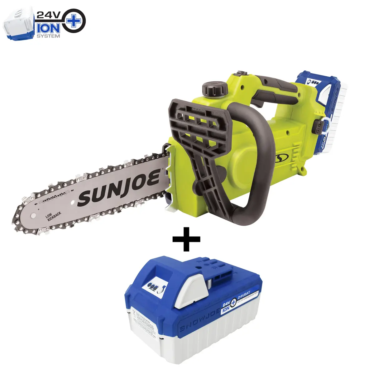 Sun Joe 24V-10Cs 24-Volt* Ionmax Cordless Chain Saw Kit | 10-Inch | W/ 4.0-Ah Battery + Charger 1