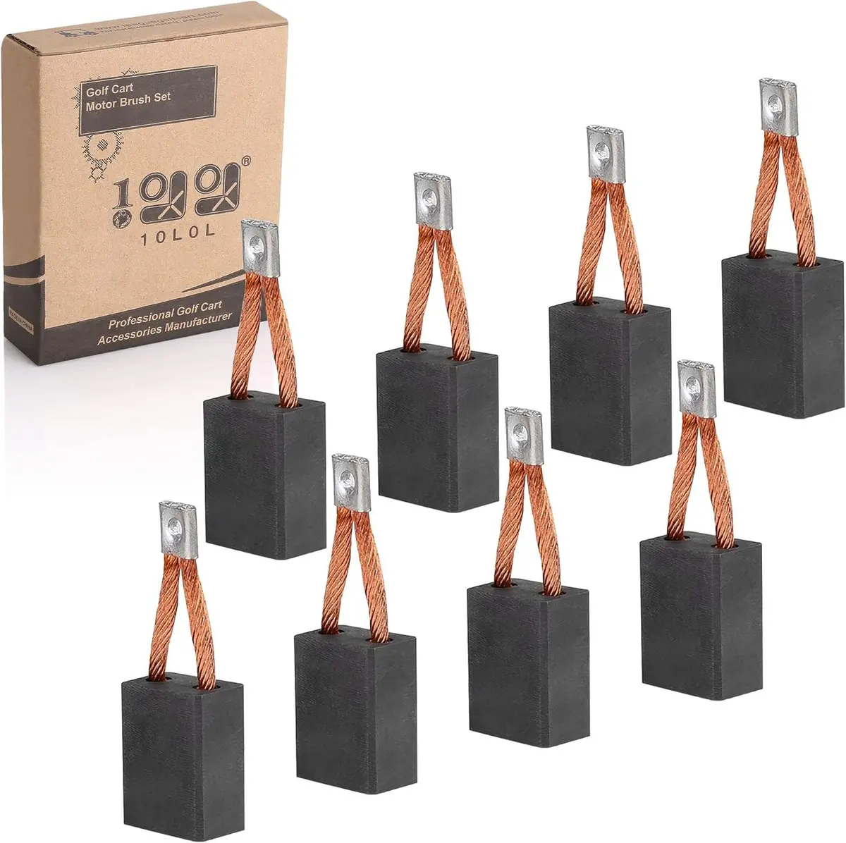 8-Passengers Golf Cart Brush Set Fits Club Car Ds Hitachi Style Starter Generators - 10L0l 1