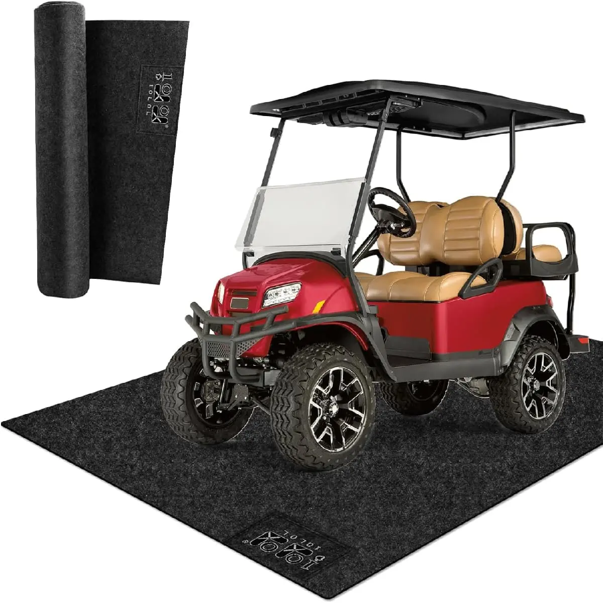 10L0l Golf Cart Mat Premium Garage Floor Mat | Waterproof Anti-Slip Parking Mat For Multi-Use 2