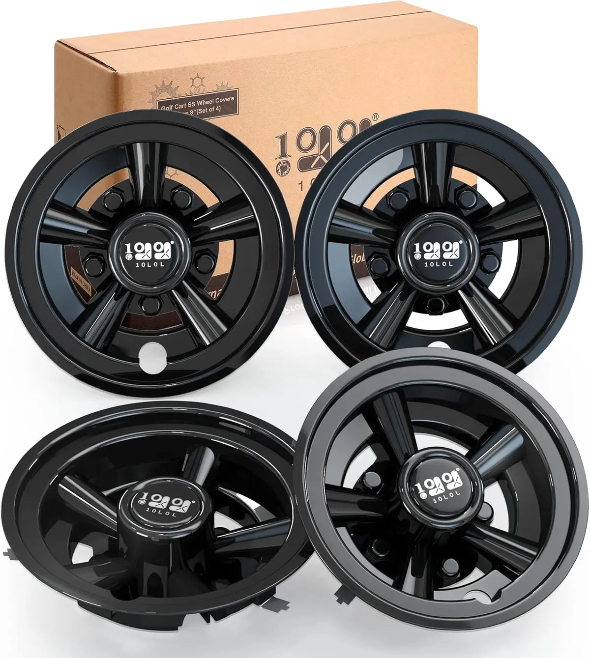 8 Inch Golf Cart Wheel Covers Hubcaps For Yamaha Club Car Ezgo - 10L0l 2