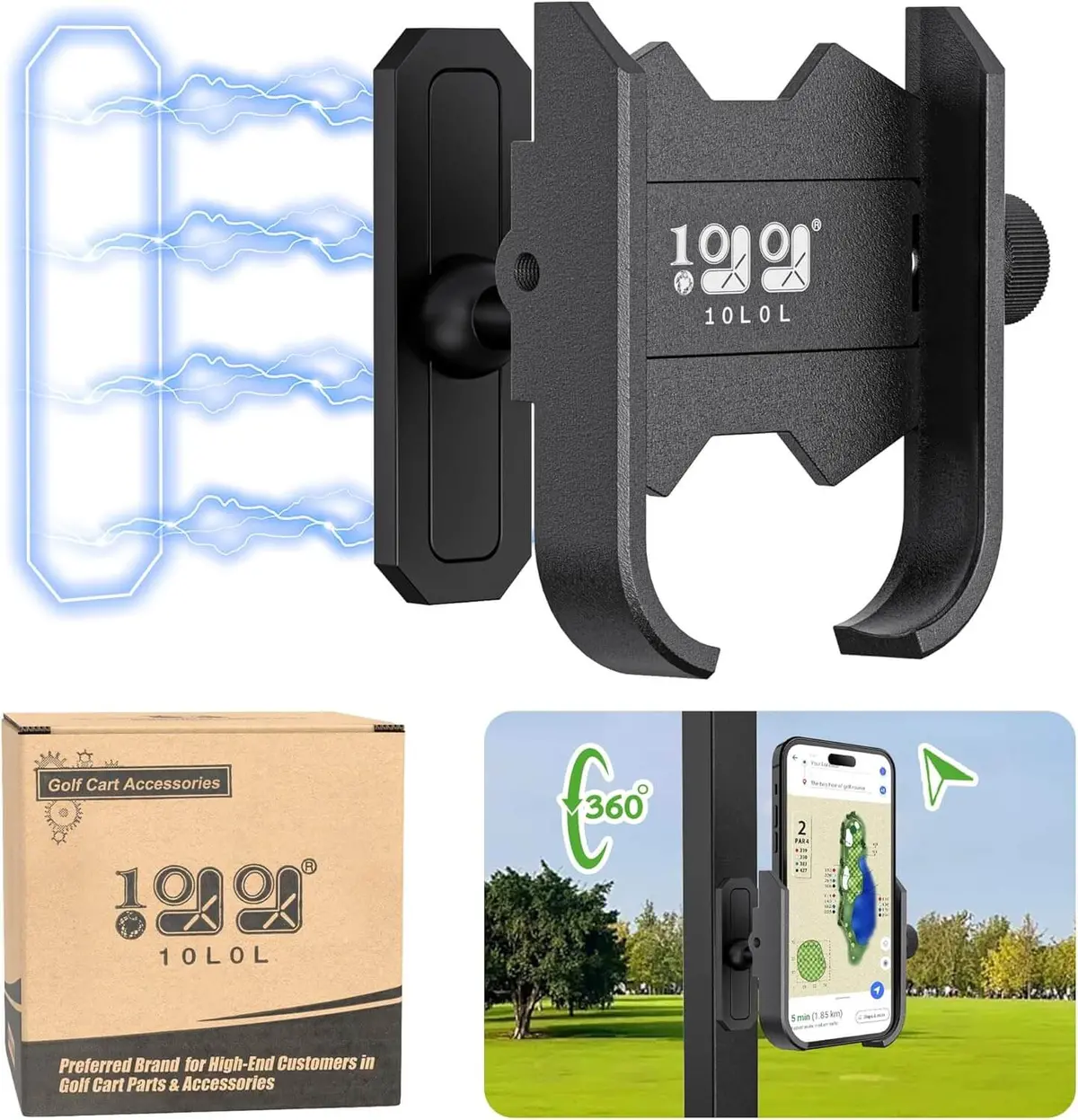 Magnetic Phone Holder For Golf Cart Unique Design Expandable - 10L0l 1