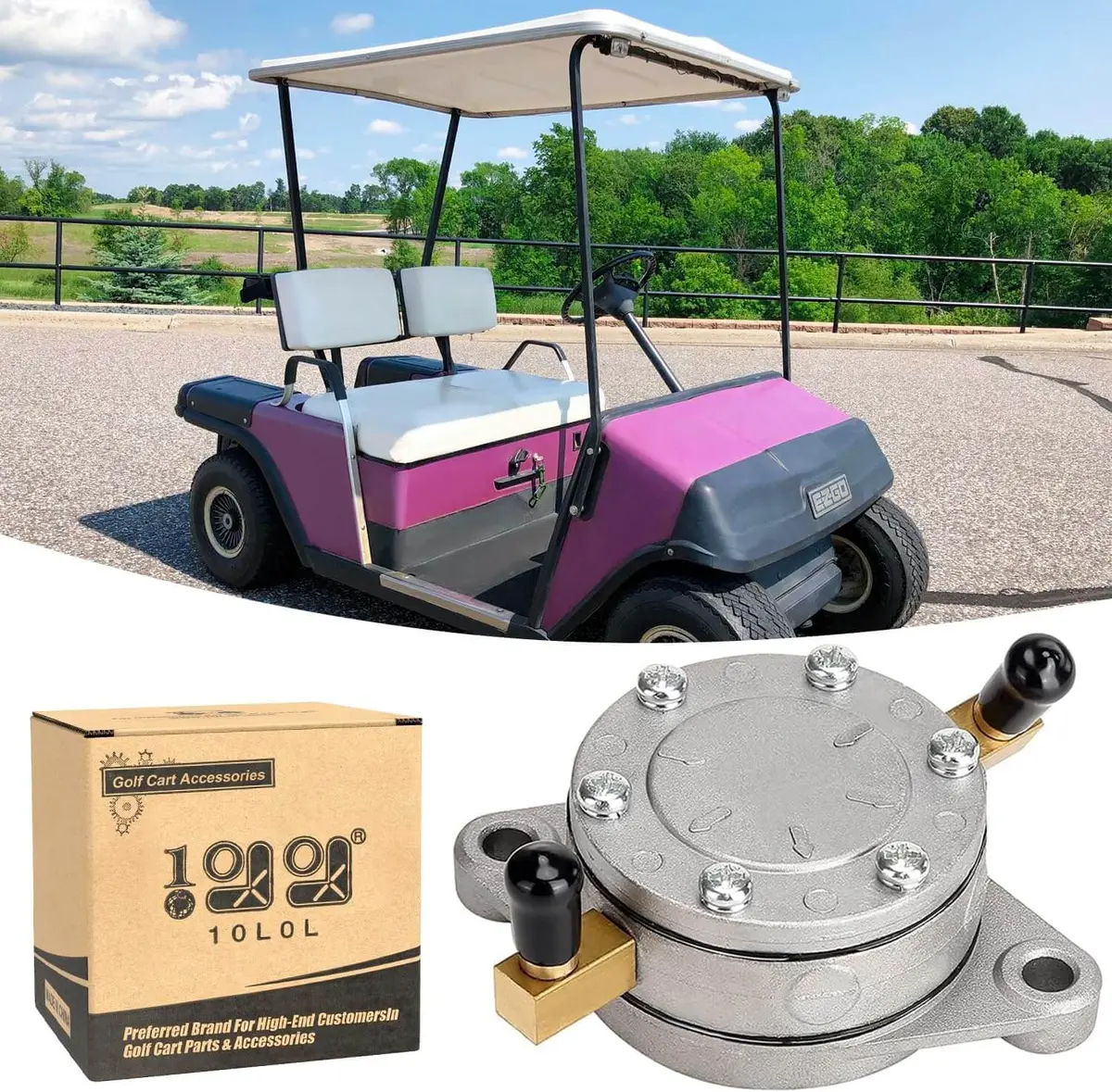 Gas Golf Cart Fuel Pump For Ezgo Marathon 1982-1988 2-Cycle - 10L0l 1