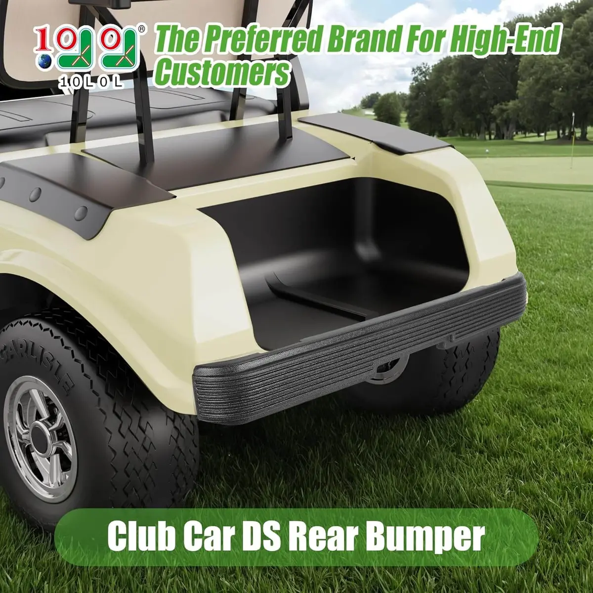 Golf Cart Rear Bumper For Club Car Ds 1993+ Golf Carts, Replaces Parts 1016379 - 10L0l 2
