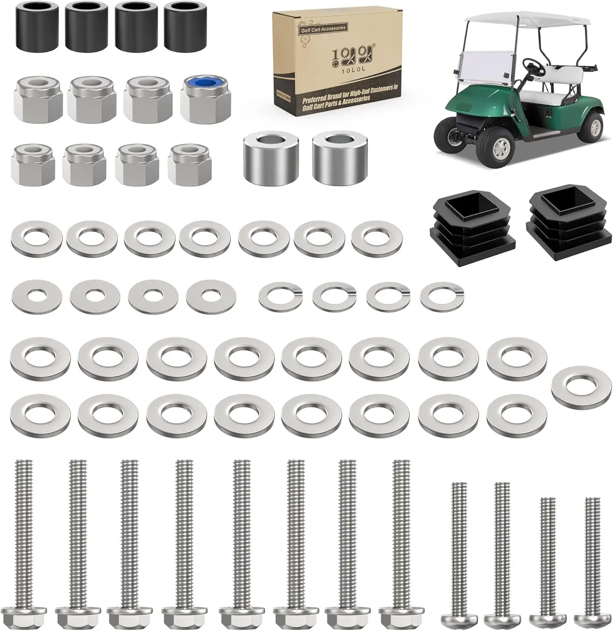 10L0l Golf Cart Suntop Hardware Kit For Ezgo Txt/Dcs/Pds/Medalist (1994-2013) 1