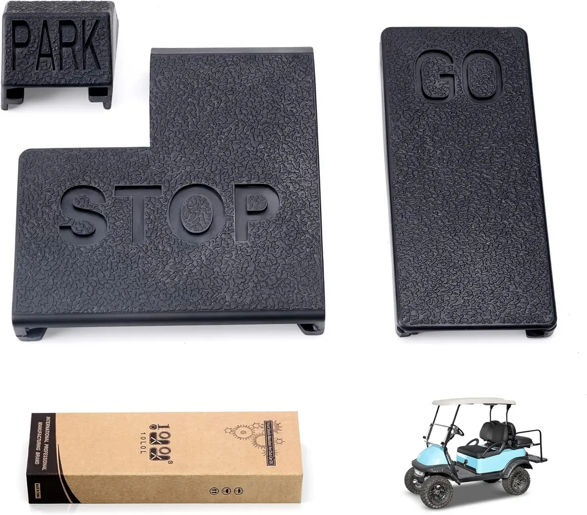 10L0l Golf Cart Pedal Pad Set For Club Car Precedent (Accelerator, Brake & Parking) 1