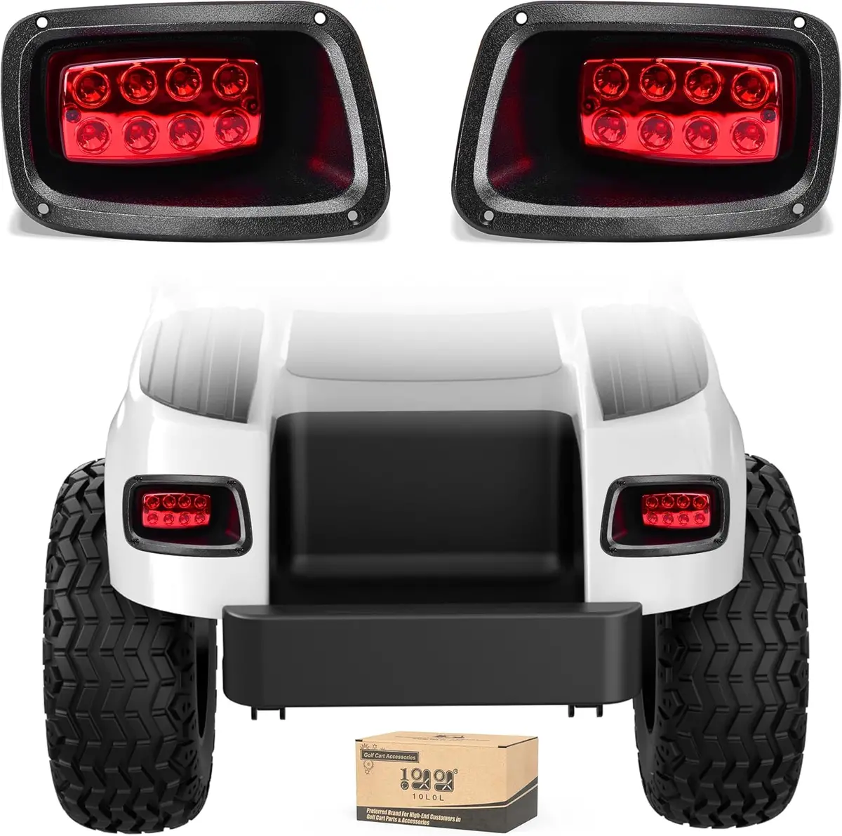 10L0l Golf Cart Tail Lights For Ezgo Txt 1996-2013 - 300% Brighter Led Replacement Kit 1
