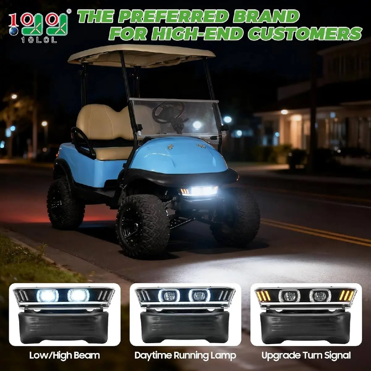 10L0l Deluxe Golf Cart Light Kit For Club Car Precedent (2004–2019) 2