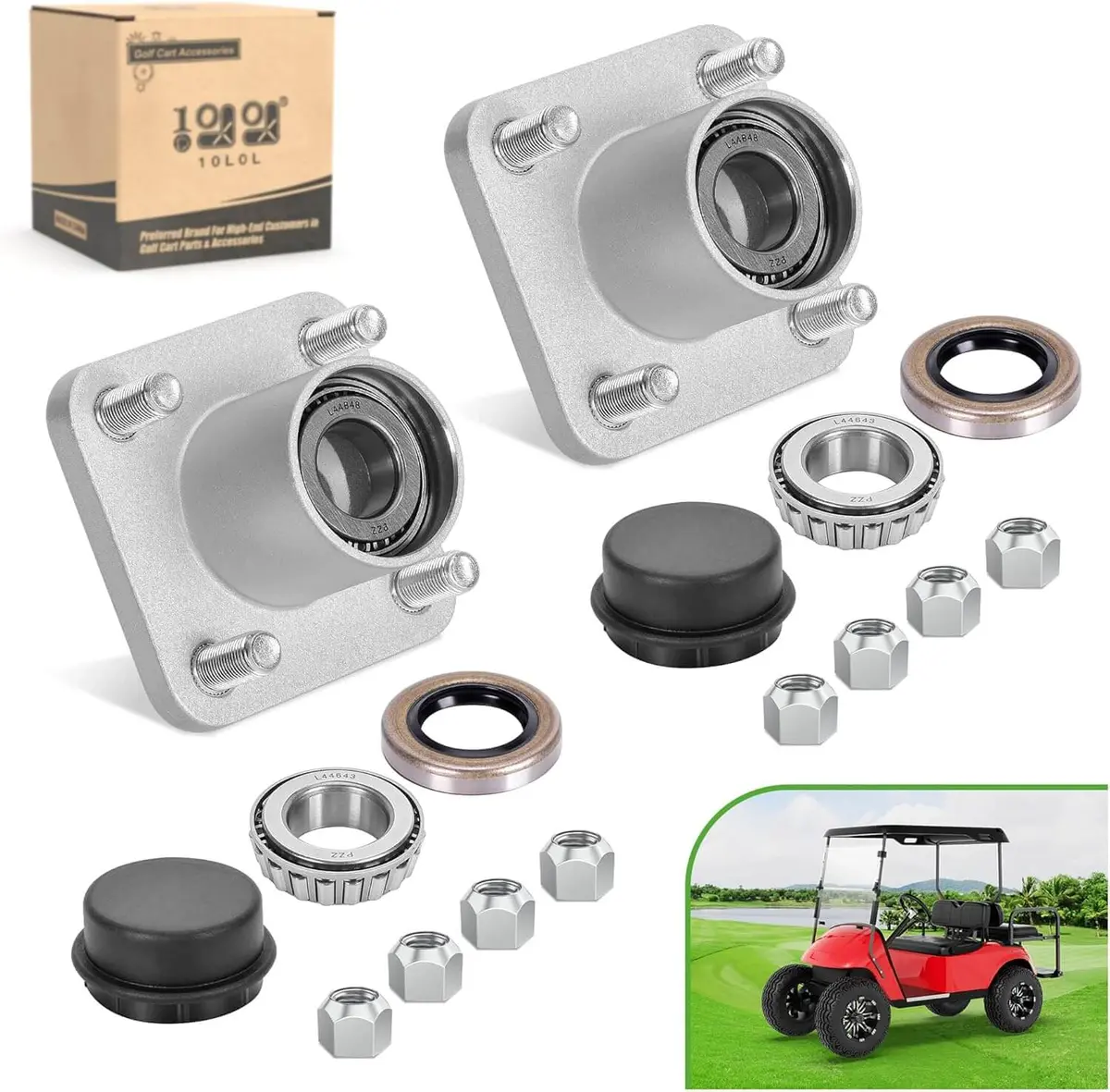 Upgraded Golf Cart Wheel Hub Assembly For 2001.5-2013 Ezgo Txt, Shuttle, Workhorse, St Series Gas & Electric - 10L0l 1