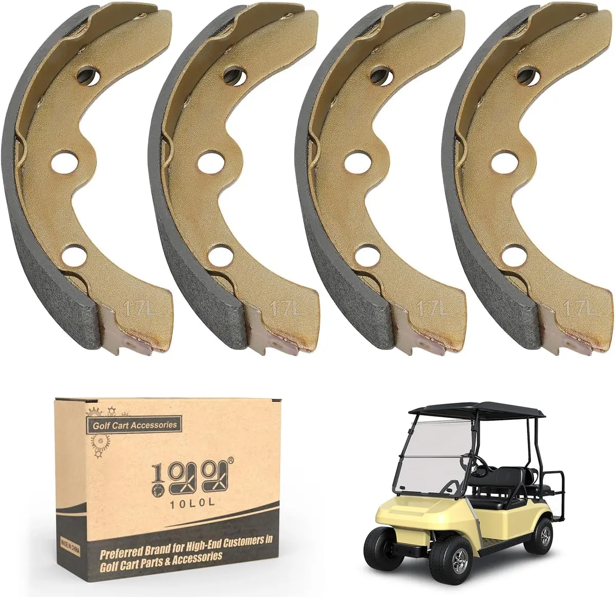 Golf Cart Brake Pads (Manual Adjustment) For Club Car Ezgo Yamaha - 10L0l 1